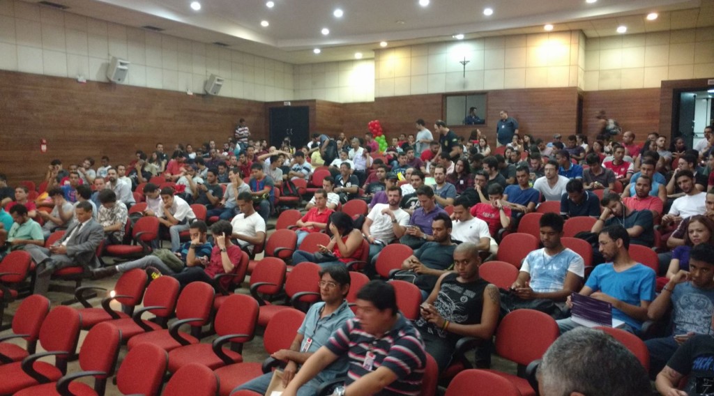 Minutos antes do início da apresentação